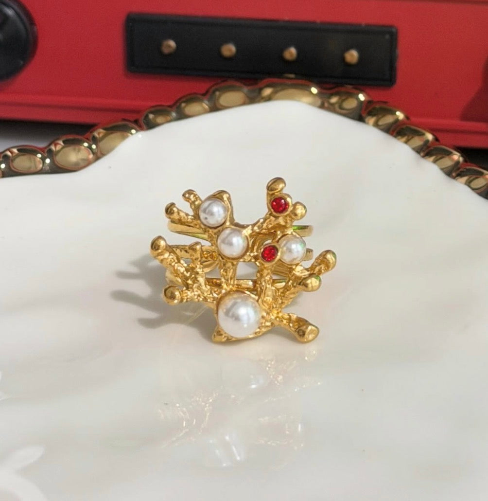 CORAL PERLADO RING
